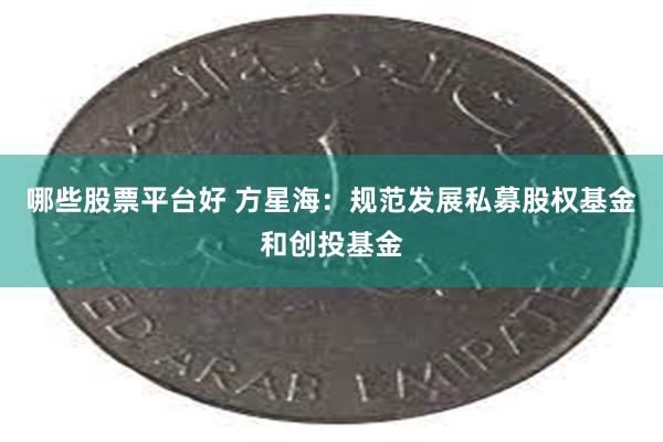 哪些股票平台好 方星海：规范发展私募股权基金和创投基金