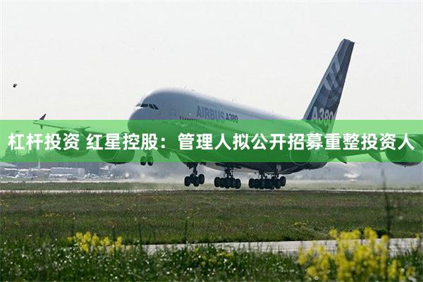 杠杆投资 红星控股：管理人拟公开招募重整投资人