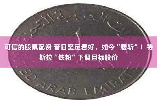 可信的股票配资 昔日坚定看好，如今“腰斩”！特斯拉“铁粉”下调目标股价