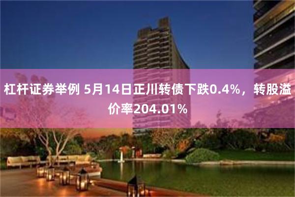 杠杆证券举例 5月14日正川转债下跌0.4%，转股溢价率204.01%