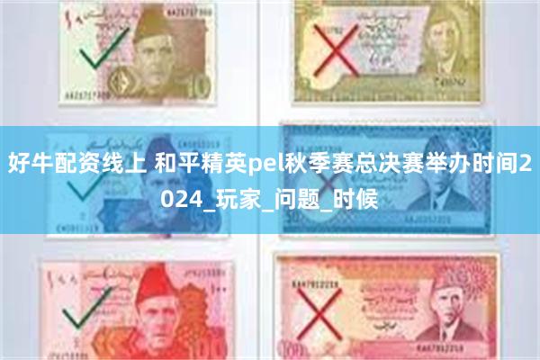 好牛配资线上 和平精英pel秋季赛总决赛举办时间2024_玩家_问题_时候