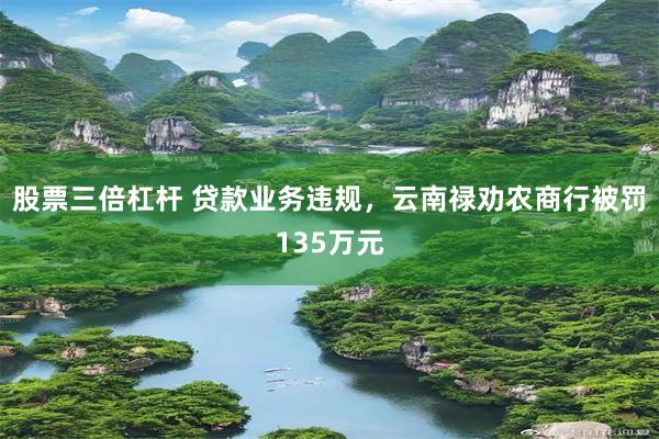 股票三倍杠杆 贷款业务违规，云南禄劝农商行被罚135万元