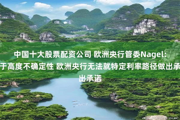 中国十大股票配资公司 欧洲央行管委Nagel：鉴于高度不确定性 欧洲央行无法就特