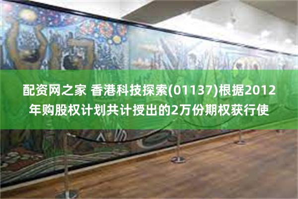 配资网之家 香港科技探索(01137)根据2012年购股权计划共计授出的2万份期
