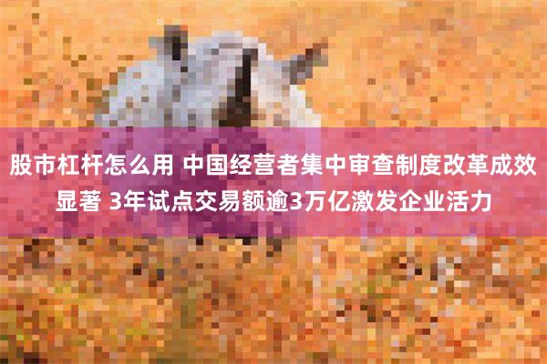 股市杠杆怎么用 中国经营者集中审查制度改革成效显著 3年试点交易额逾3万亿激发企